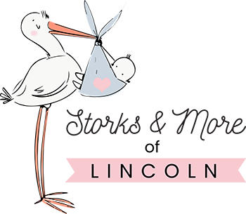 Storks and More of Lincoln Logo - Stork Rental Yard Sign in Lincoln, NE